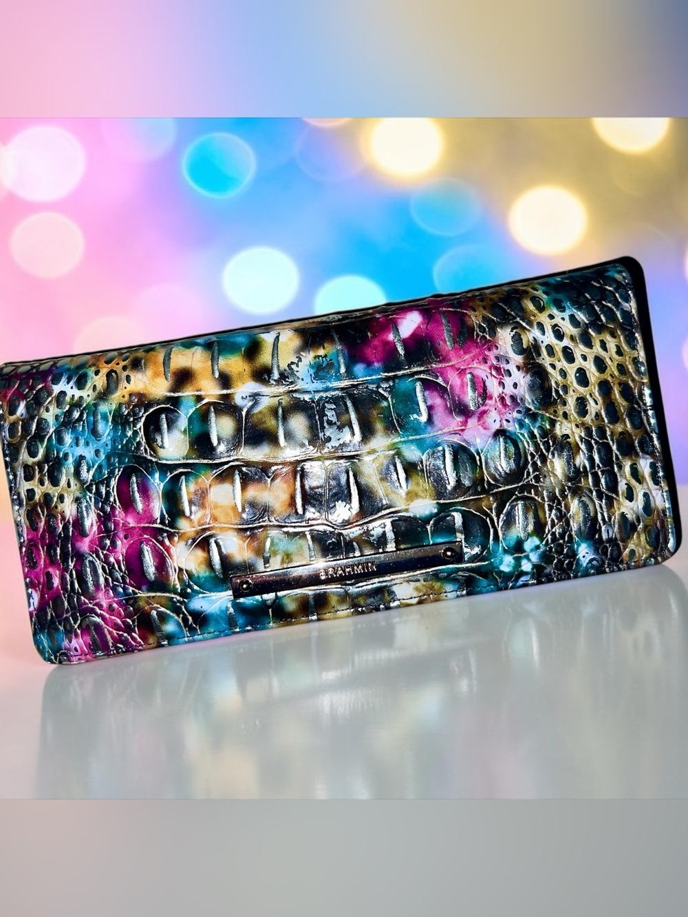 NWT Brahmin Leather Colorful ADY Wallet, Retrograde Melbourne